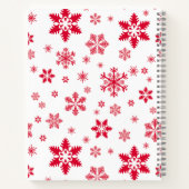 Rote Schneeflocken, Ihr Name, Personalisieren Notizblock (Rückseite)