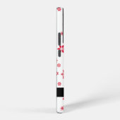 Rote Schneeflocken, Ihr Name, Personalisieren Samsung Galaxy Hülle (Rechte Seite)