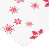 Rote Schneeflocken, Ihr Name, Personalisieren Tischdecke (Schrägansicht)