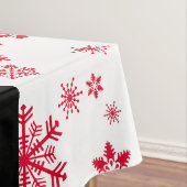 Rote Schneeflocken, Ihr Name, Personalisieren Tischdecke (Beispiel)