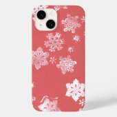 Rote Schneeflocken iPhone 14 Gerste Fall dort Case-Mate iPhone Hülle (Rückseite)