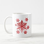 Rote Schneeflocken Kaffeetasse (Links)