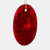 Rote Schneeflocken Keramikornament (Rechts)