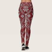 Rote Schneeflocken Leggings (Rückseite)