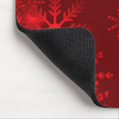Rote Schneeflocken Mousepad (Ecke)