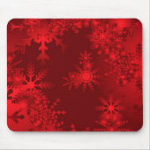 Rote Schneeflocken Mousepad (Vorne)