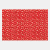 Rote Schneeflocken Nahtloses Muster Geschenkpapier Set (Vorderseite 2)