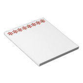 Rote Schneeflocken Notizblock (angewinkelt)