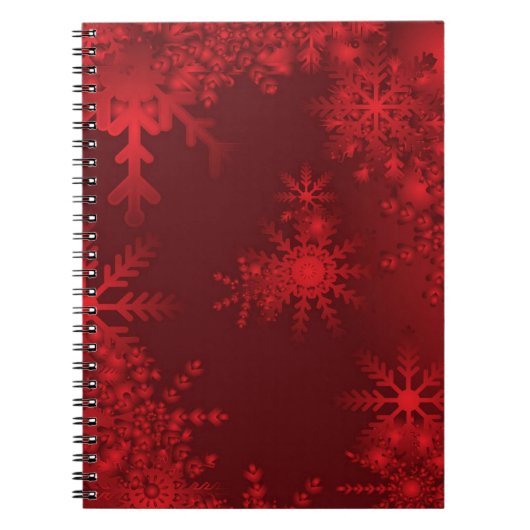 Rote Schneeflocken Notizblock (Vorderseite)