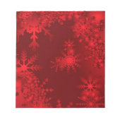 Rote Schneeflocken Notizblock (Vorderseite)