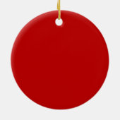 Rote Schneeflocken Runde Weihnachten Keramik Ornament (Hinten)