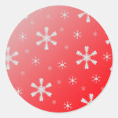 Rote Schneeflocken Sticker (Vorderseite)
