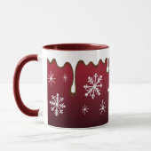 Rote Schneeflocken-Tasse Tasse (Links)