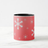Rote Schneeflocken-Tasse Tasse (Zentrum)