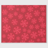 Rote Schneeflocken | Urlaub | Weihnachten Geschenkpapier (Flach)