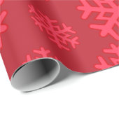 Rote Schneeflocken | Urlaub | Weihnachten Geschenkpapier (Rolleneckpunkt)