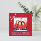 Rote Schneeflocken Weihnachten Weihnachts-Weihnach (Stehend Vorderseite)