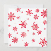 Rote Schneeflocken Weihnachten Weihnachts-Weihnach (Rückseite)