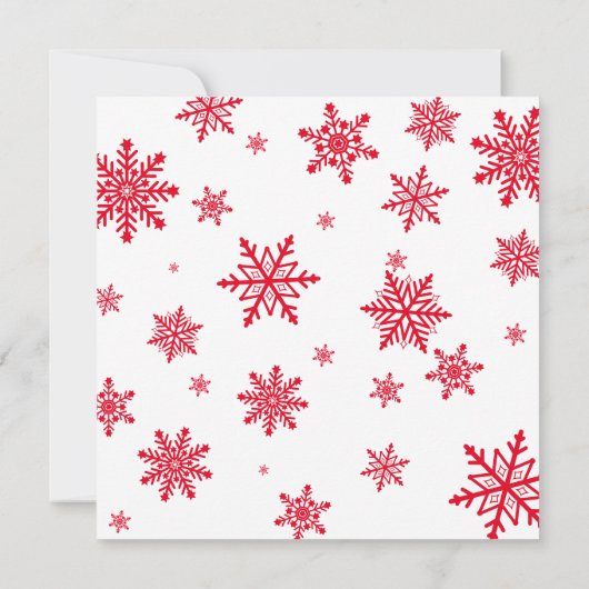 Rote Schneeflocken Weihnachten Weihnachts-Weihnach (Rückseite)