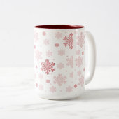 Rote Schneeflocken - Winter Hot Cocoa Tasse (VorderseiteRechts)