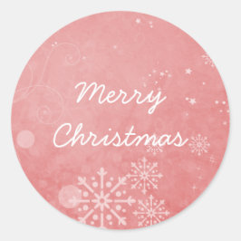 Rote Schneeflocken-Wirbel Aufkleber für Feiertage