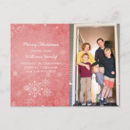 Rote Schneeflocken Wirbel Foto Postkarte