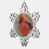 Rote Schneeflocken Zinn-Ornament (Rechts)