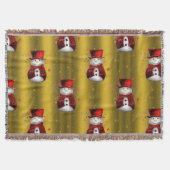 Rote Schneemänner auf Gold Decke (Vorderseite)