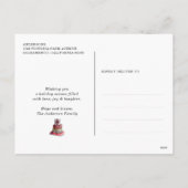 Rote Schneestars glauben Foto Feiertagspostkarte (Rückseite)