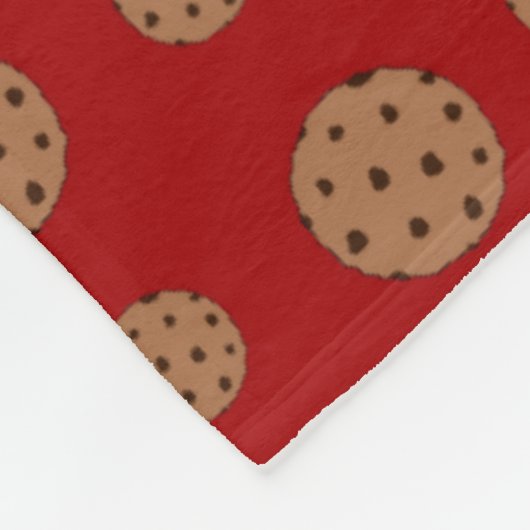 Rote Schokoladenkekse Fleecedecke (Ecke)