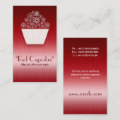 rote schöne Kuchen-Visitenkarte Visitenkarte (Vorne/Hinten)