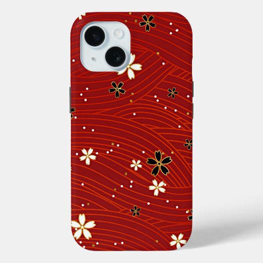 Rote Schönheit, dekoratives Blumendesign, Case-Mate iPhone Hülle (Rückseite)