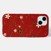 Rote Schönheit, dekoratives Blumendesign, Case-Mate iPhone Hülle (Rückseite (Horizontal))