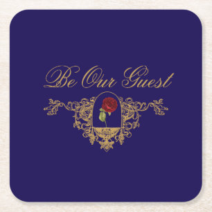 Rote Schönheitsrose Rechteckiger Pappuntersetzer