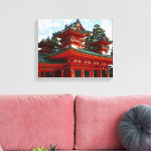 rote Schreinleinwand Leinwanddruck (Insitu (Wohnzimmer))