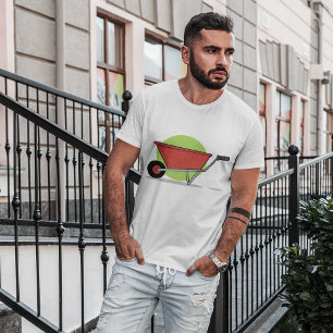 Rote Schubkarre Gartenschubkarre T-Shirt