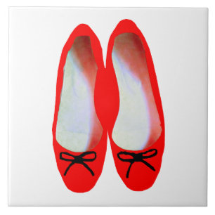 rote Schuhe Fliese