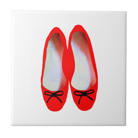 Rote Schuhe Fliese (Vorderseite)