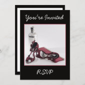 Rote Schuhe Geburtstag oder Cocktail Einladung (Vorne/Hinten)