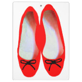 Rote Schuhe Klemmbrett (Rückseite)