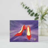 Rote Schuhe Postkarte (Stehend Vorderseite)