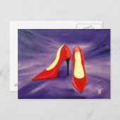 Rote Schuhe Postkarte (Vorne/Hinten)