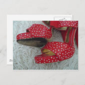 Rote Schuhe Postkarte (Vorne/Hinten)