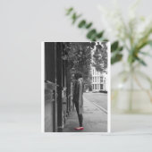 Rote Schuhe Postkarte (Stehend Vorderseite)