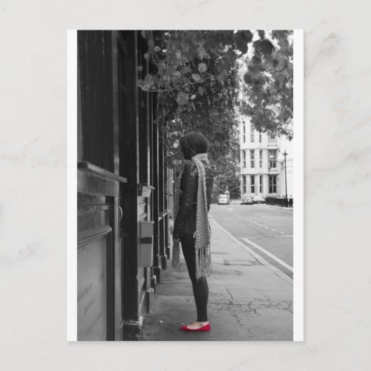 Rote Schuhe Postkarte (Vorderseite)