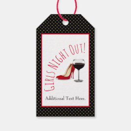 Rote Schuhe und Rotwein Geschenkanhänger