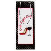 Rote Schuhe und Rotwein Geschenktüte Für Weinflaschen (Rückseite)