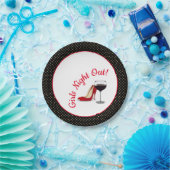 Rote Schuhe und Rotwein Pappteller (Party)