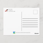 Rote Schuhe und Rotwein Postkarte (Rückseite)