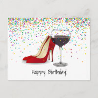 Rote Schuhe und Rotwein